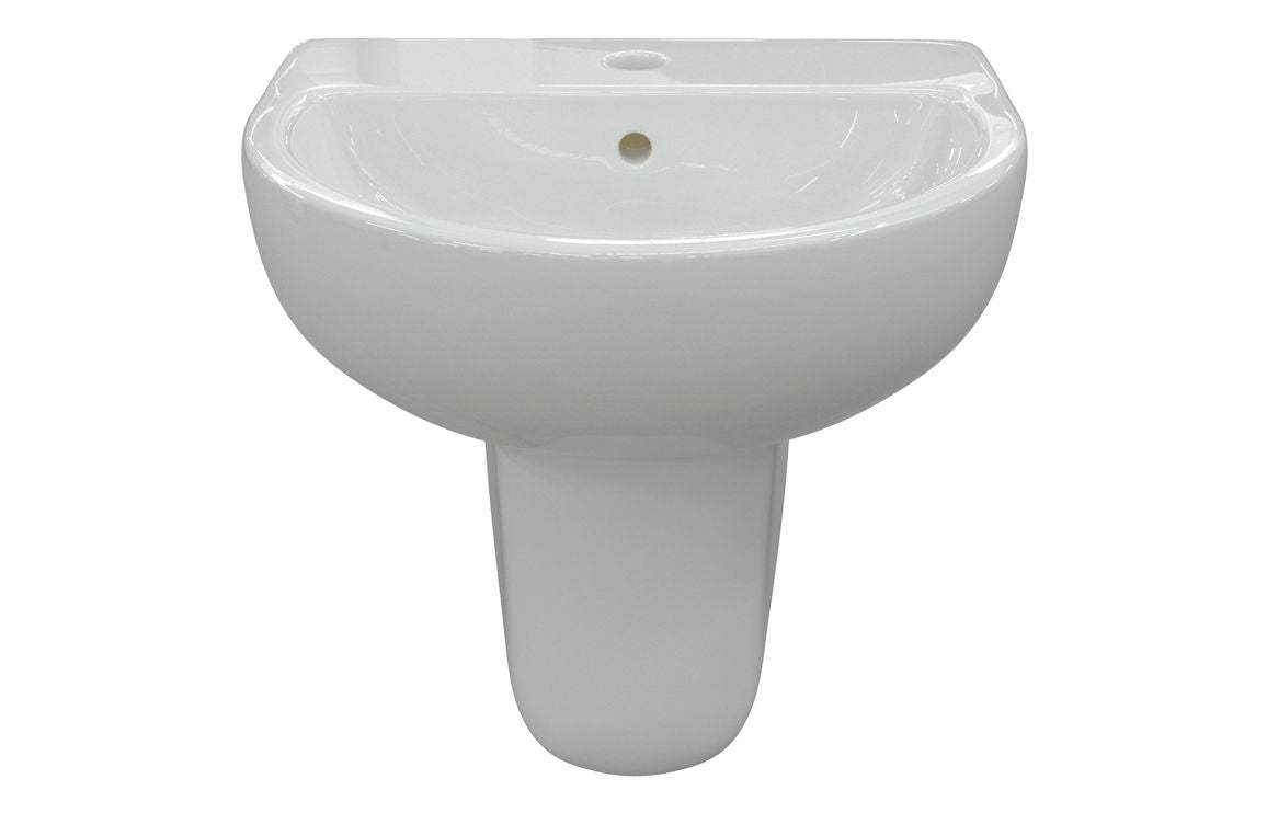 Tuscany 450x400mm 1TH Basin & Semi Pedestal