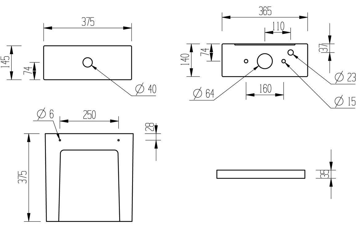 Cilantro Rimless Close Coupled Open Back WC & Soft Close Seat