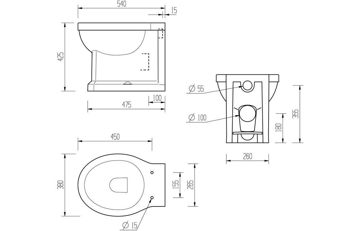 Sherbourne Back To Wall WC & Seat