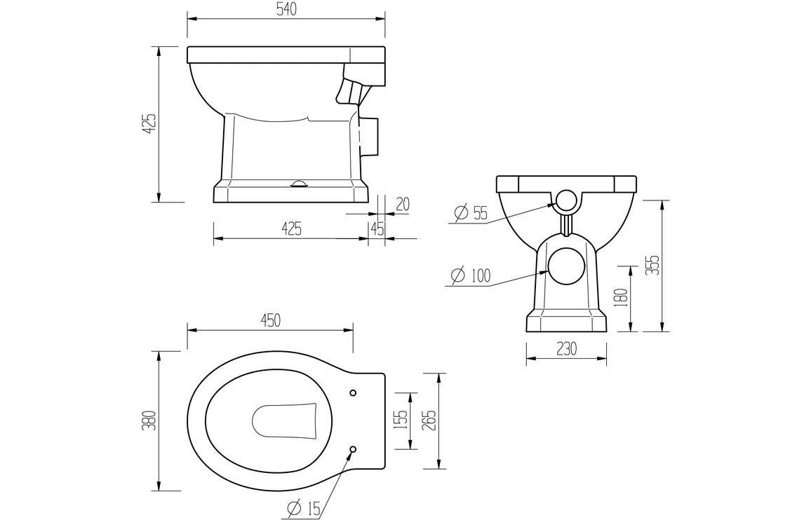 Sherbourne High Level WC & Seat