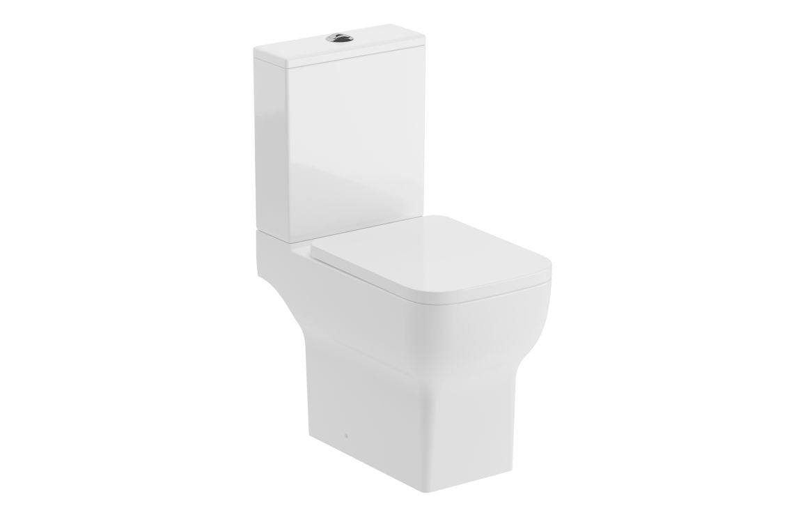 Arlo Rimless Close Coupled Open Back WC & Soft Close Seat
