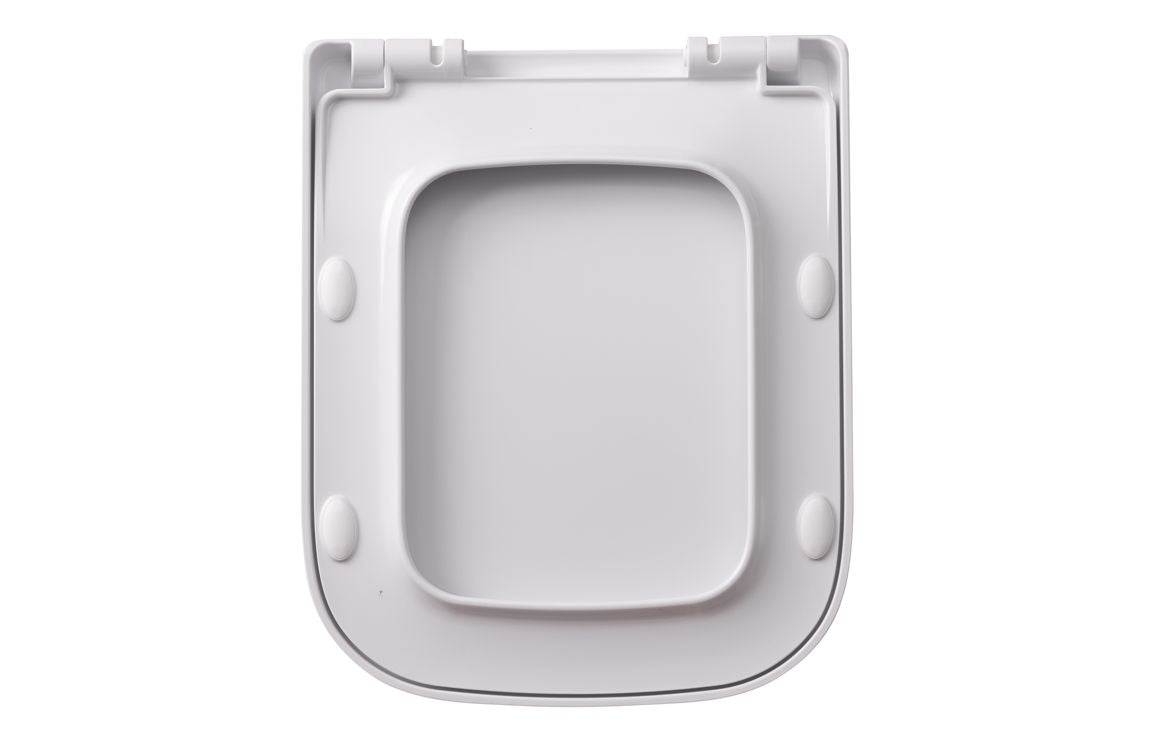 Velnora A182 Square Soft Close Toilet Seat (Slim Depth) - White
