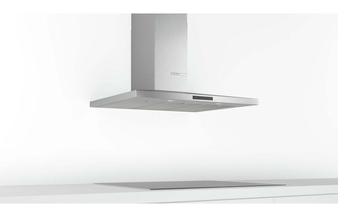 Bosch Series 4 DWQ96DM50B 90cm Slim Pyramid Chimney Hood - Brushed Steel