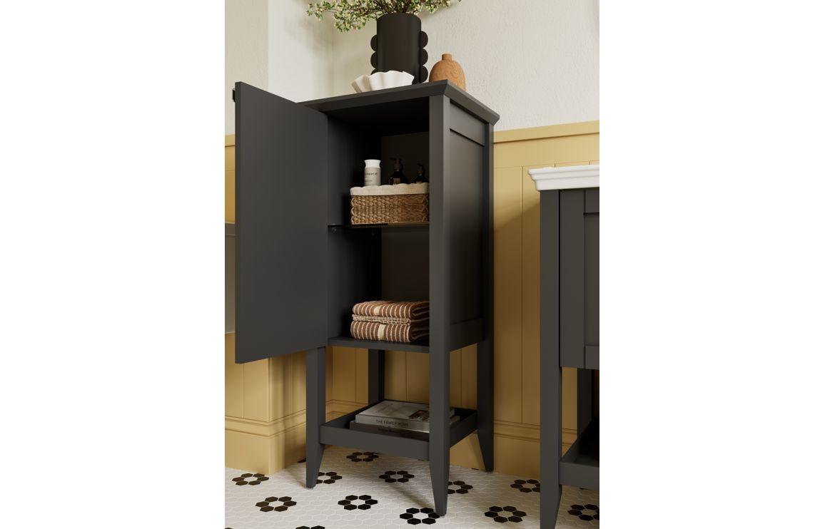 Dion 800mm Floor Standing 1 Drawer Basin Unit w/Basin - Matt Anthracite