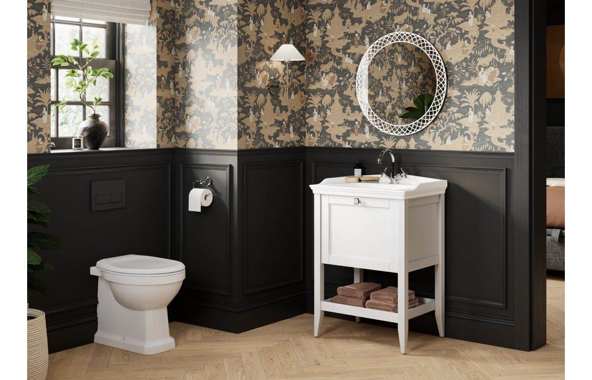 Dion 800mm Floor Standing 1 Drawer Basin Unit w/Basin - Matt White