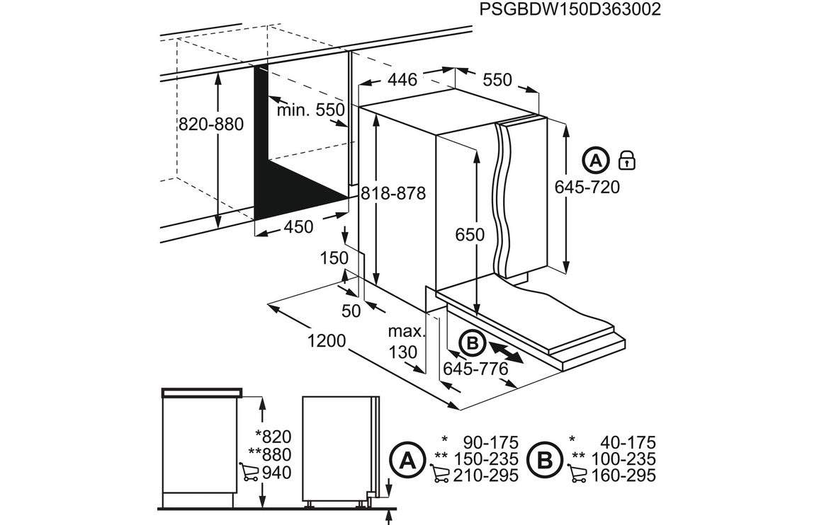 AEG FSE62407P F/I 9 Place Slimline Dishwasher