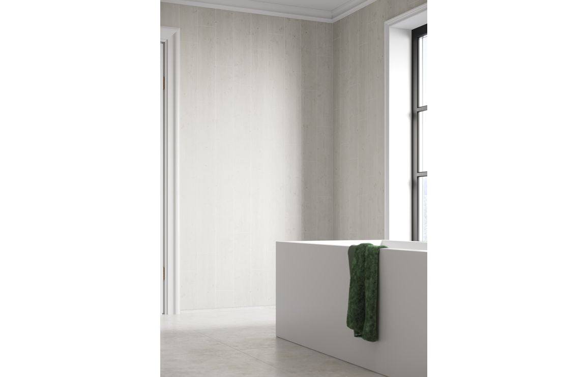 Fibo Scandinavian Avalon Pine Vertical Plank kitchen wall installation