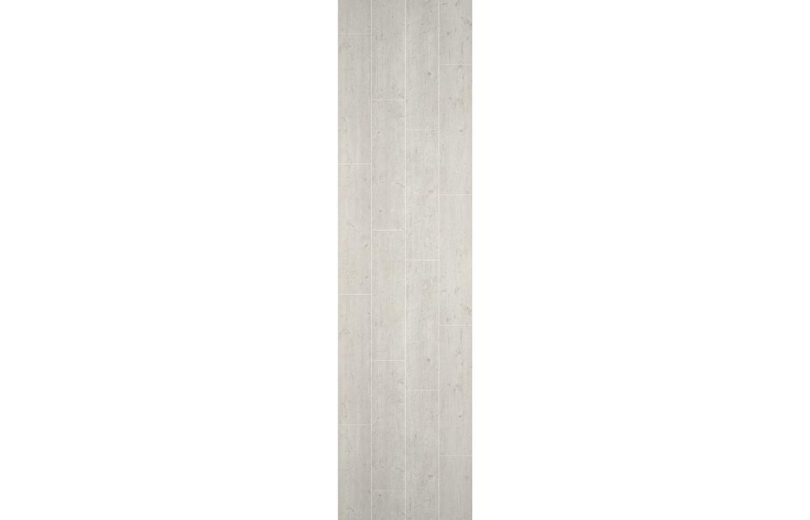 Fibo Scandinavian Avalon Pine Vertical Plank kitchen wall installation