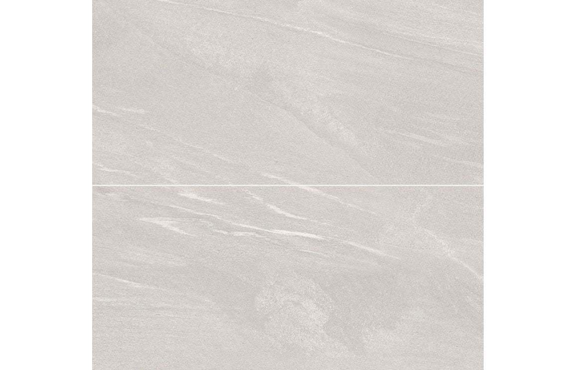 Fibo Scandinavian Beige Stone Tile Effect installed in modern bathroom
