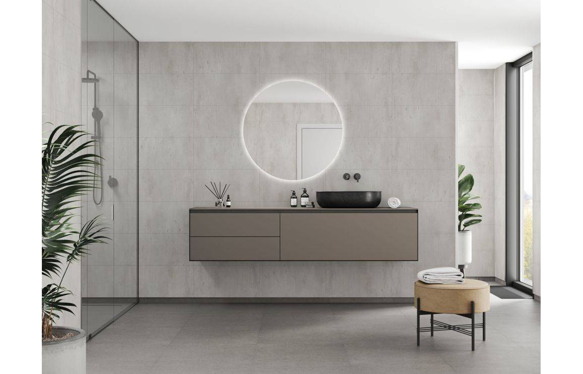 Fibo Scandinavian Cracked Cement Tile Effect kitchen wall panel