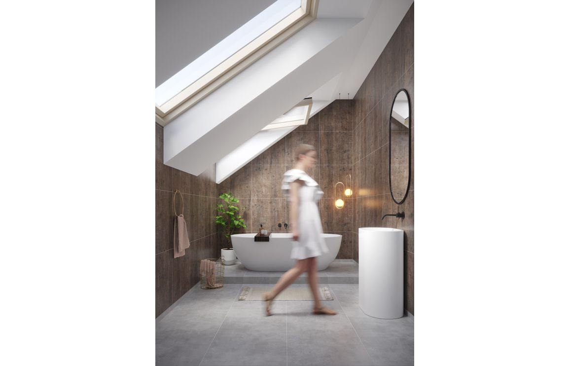 Fibo Scandinavian - Rough Wood Tile Effect