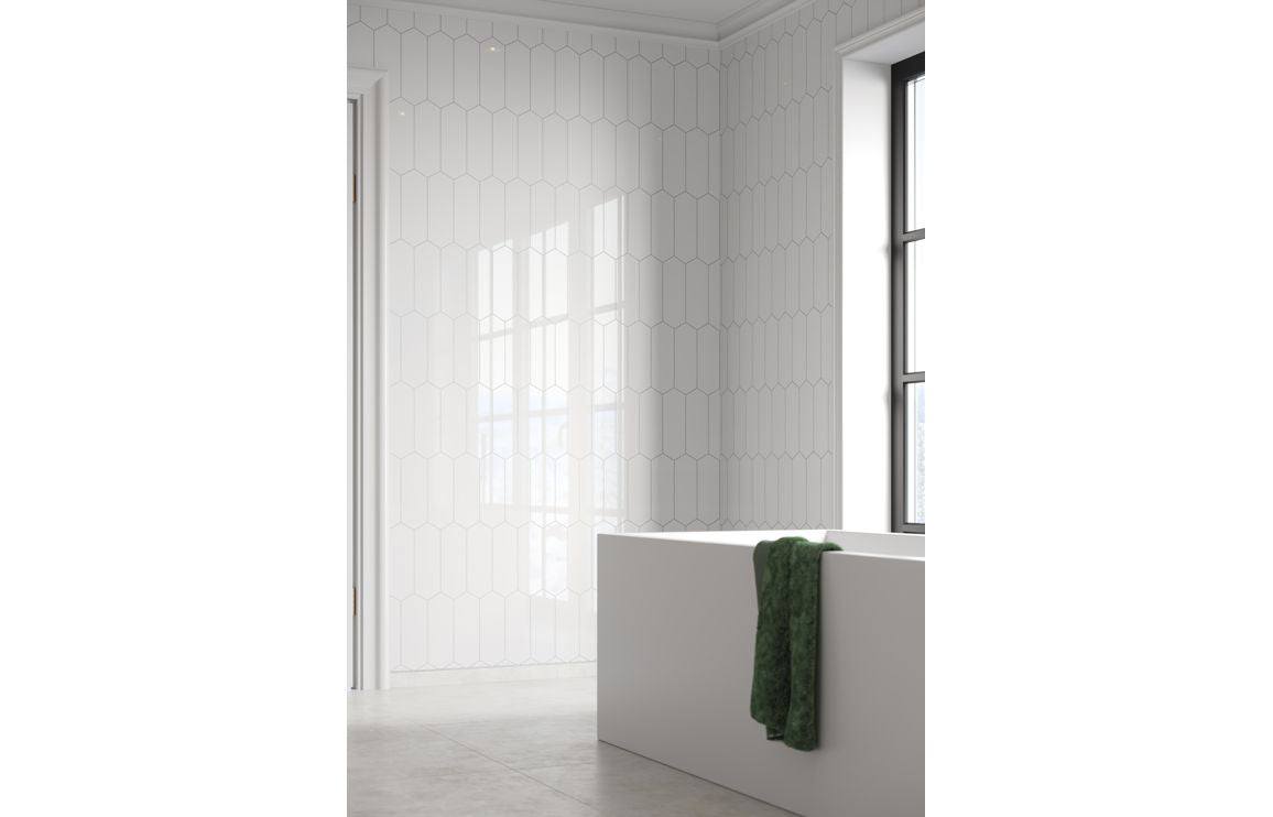 Fibo Urban - Denver White (Elongated Hexagonal)