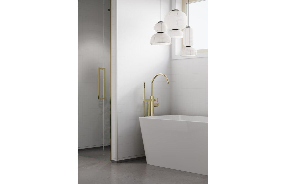 Fibo Urban - Denver White (Straight Herringbone)