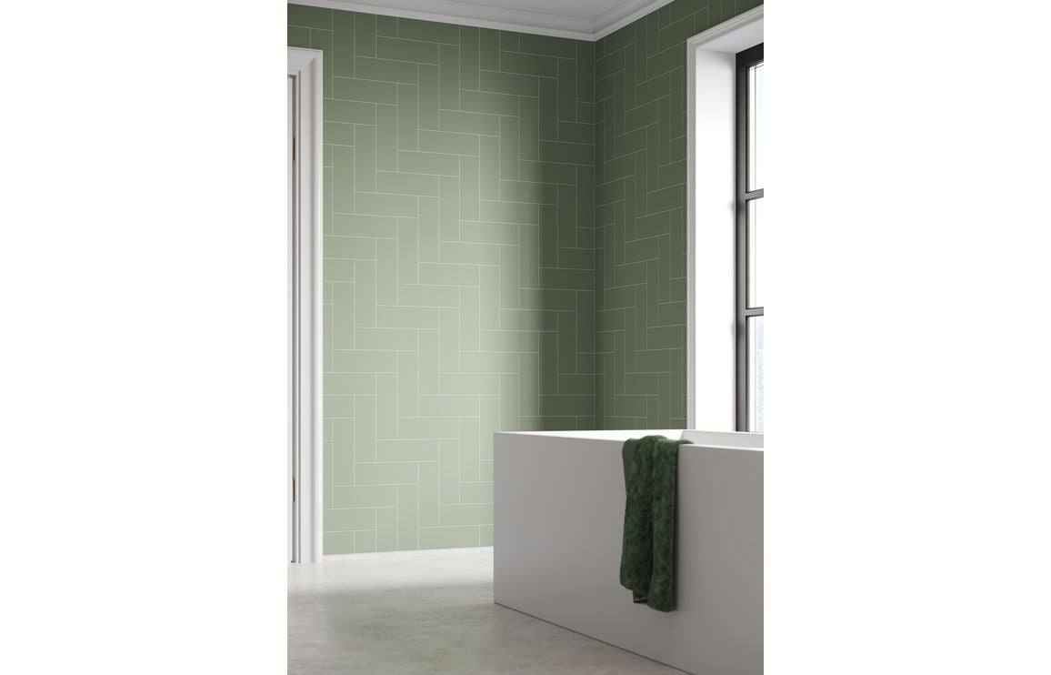 Olive Green Bathroom Wall Panels – Fibo Urban Straight