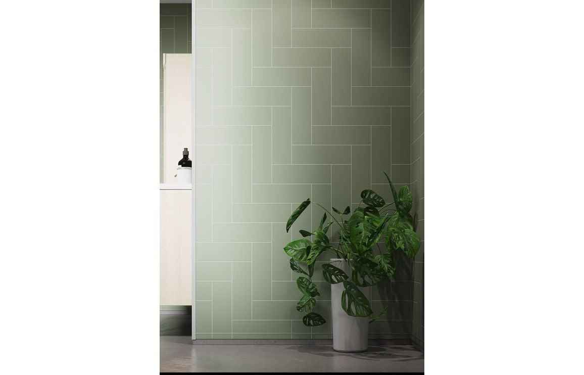 Olive Green Bathroom Wall Panels – Fibo Urban Straight