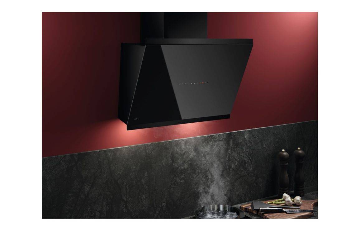 AEG GV77D61SB 60cm Angled Chimney Hood - Black