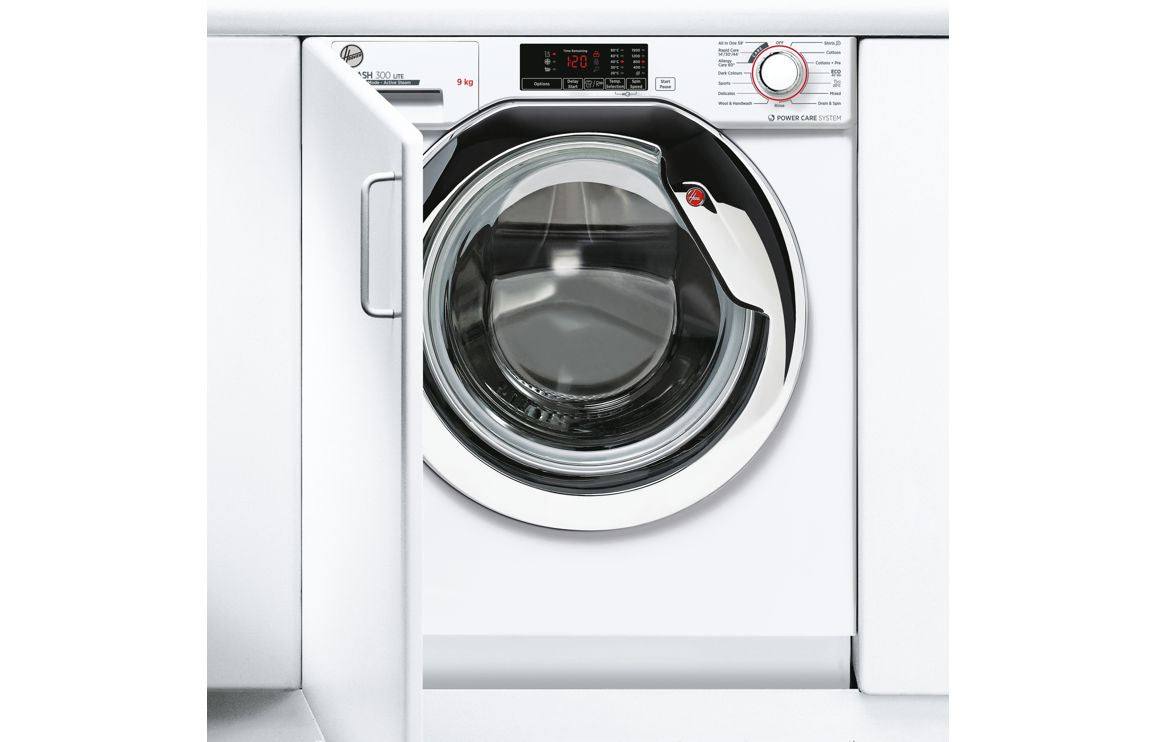 Hoover H300 HBWS 59D1ACE-80 B/I 1500rpm 9kg Washing Machine - White w/Chrome Door