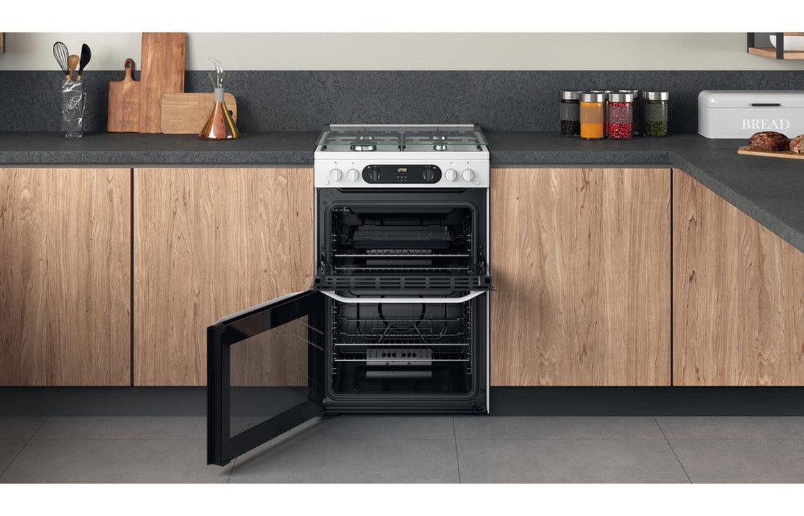 Hotpoint HDM67G0CCW/UK Gas Cooker - White