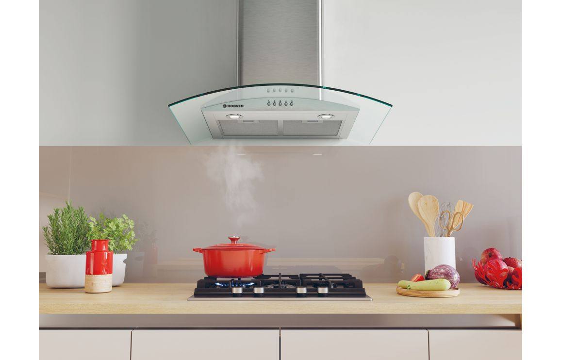 Hoover H300 HGM900X/1 90cm Chimney Hood - St/Steel & Glass