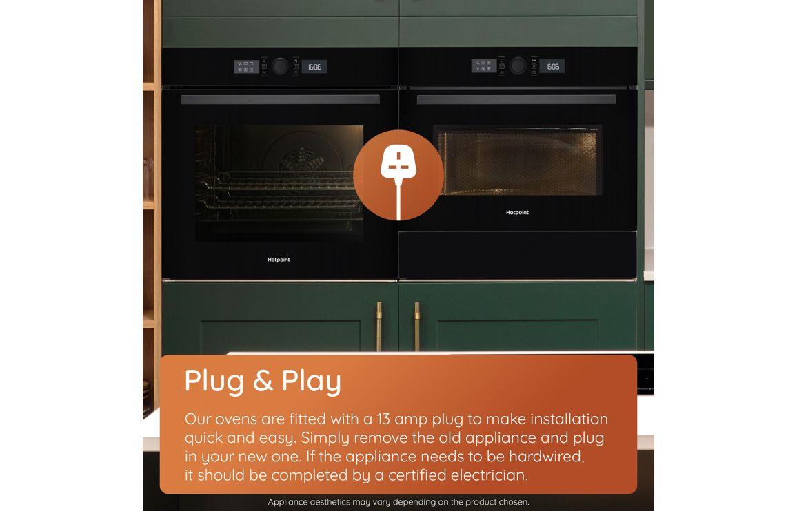 Hotpoint Class 6 HOI6A8PT1SBUK Single Pyrolytic Oven - Black