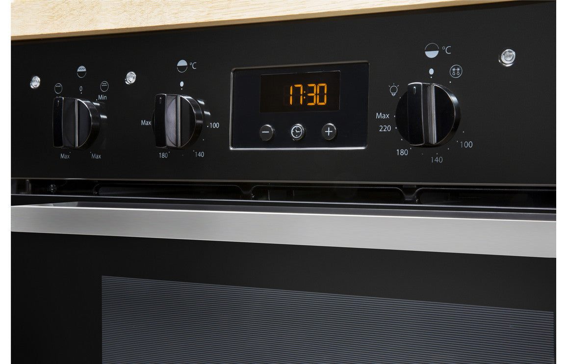 Indesit IDU 6340 BL B/U Double Electric Oven - Black