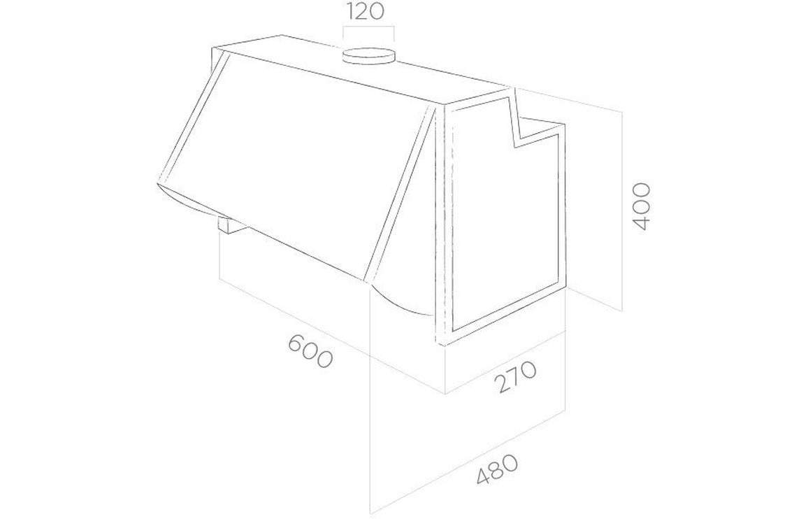 Elica Integrata 60cm Canopy Hood - Grey