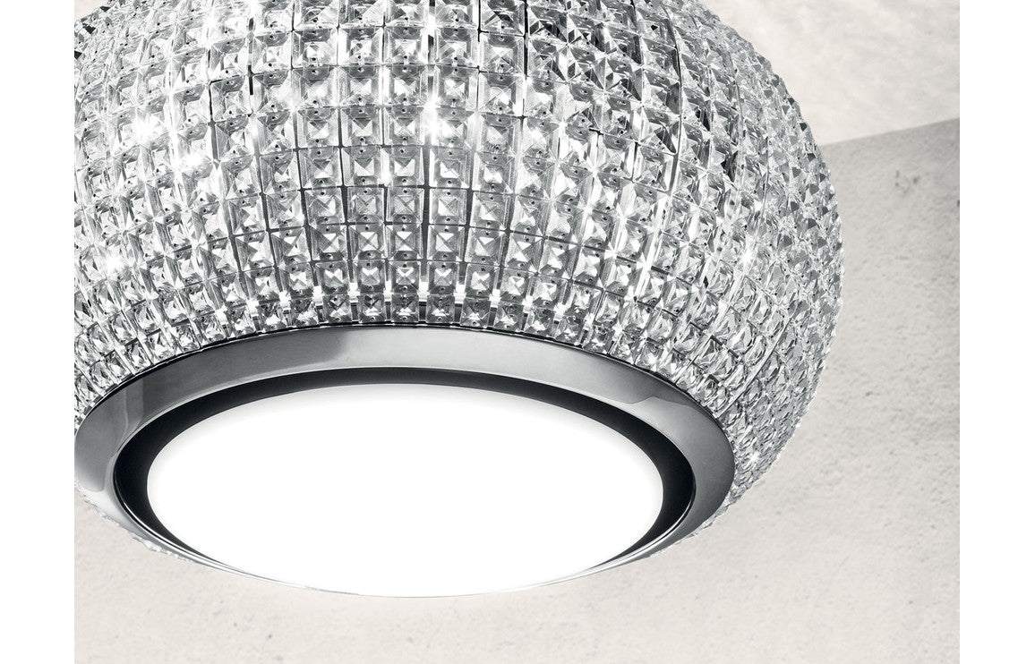 Elica Interstellar 67cm Suspended Hood - Clear Crystal, Black Crystal