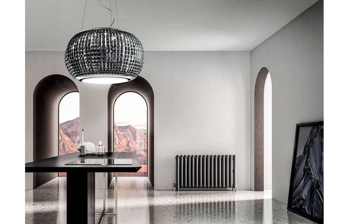 Elica Interstellar 67cm Suspended Hood - Clear Crystal, Black Crystal