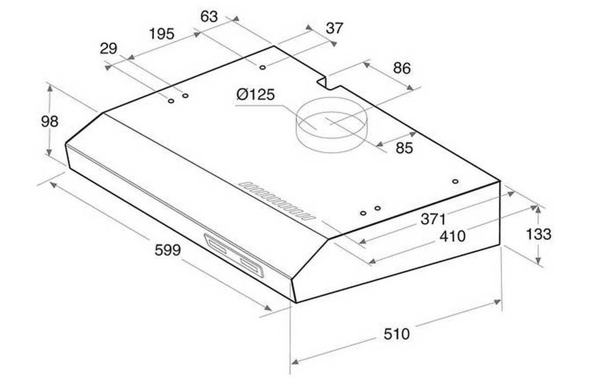 Indesit ISLK 66 LS X 60cm Visor Hood - St/Steel