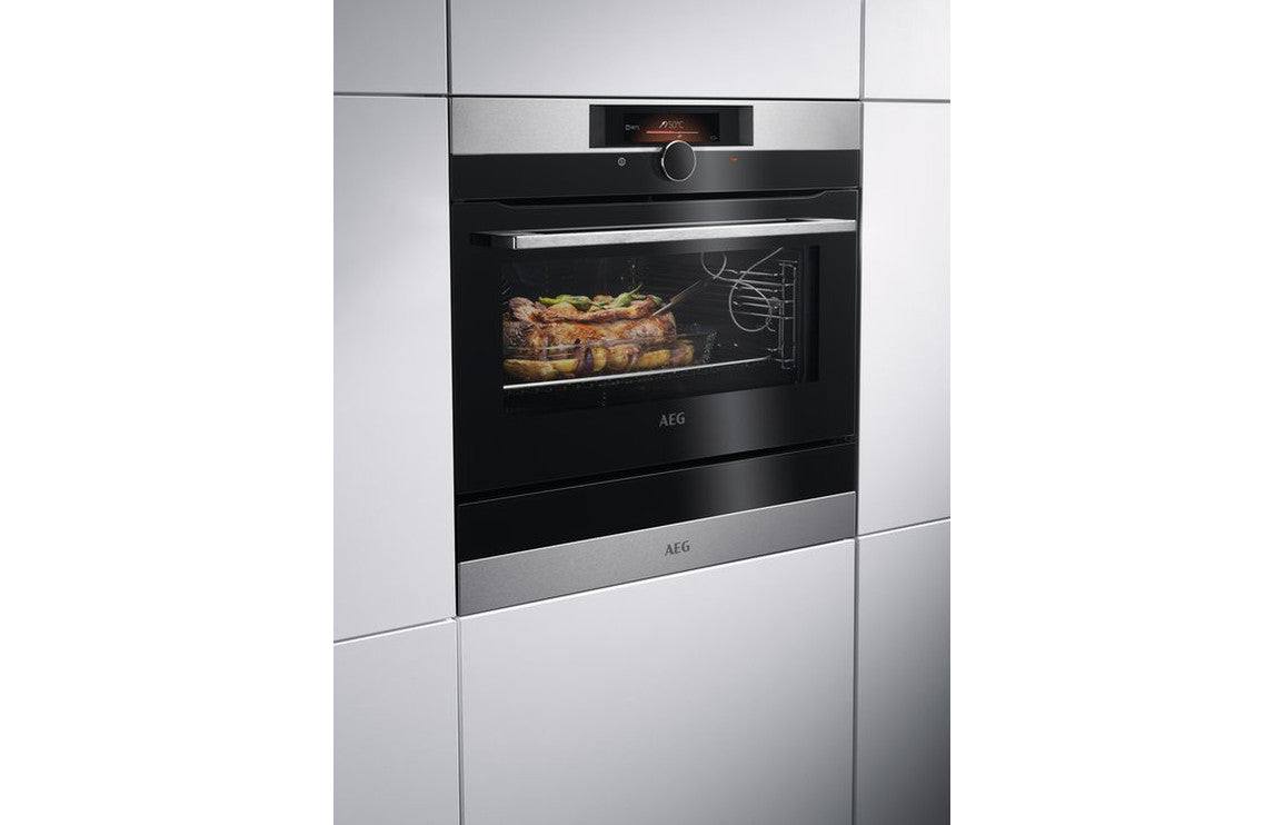 AEG KDK911424M 14cm Warming Drawer - Black Glass & St/Steel