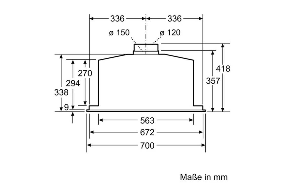 Bosch Series 6 DHL785CGB 70cm Canopy Hood - Br/Steel