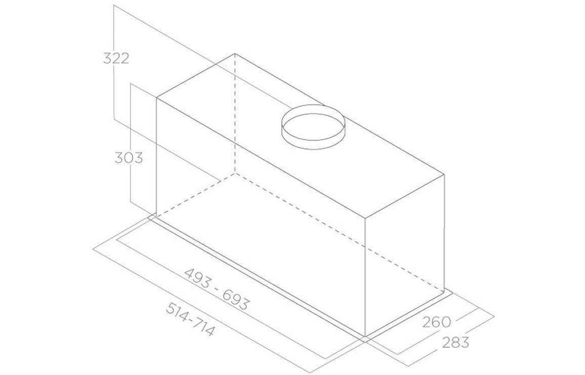 Elica Lane 60cm Integrated Hood - St/Steel