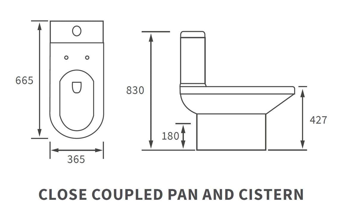 Laurus Close Coupled WC & Soft Close Seat
