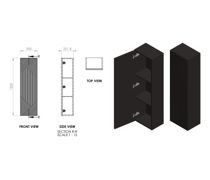 Ligne 350mm Wall Hung 1 Door Tall Unit - Matt Oat