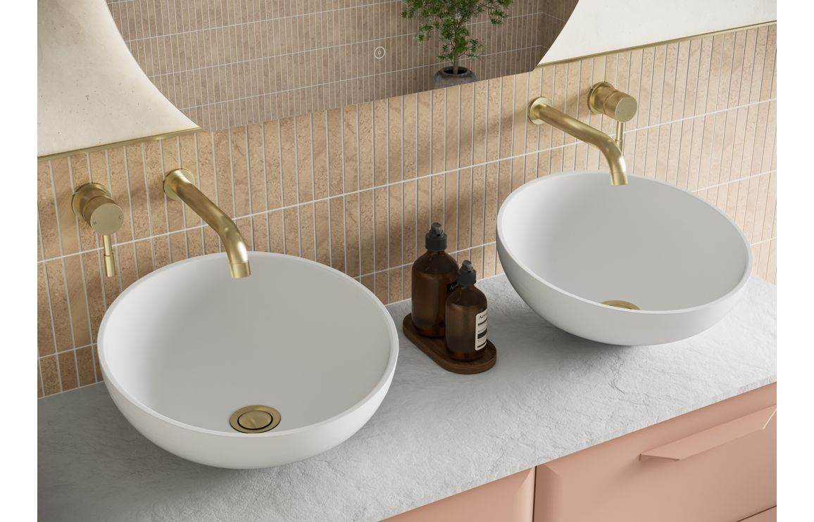 Incline 380x380mm 0TH Resin Washbowl - White