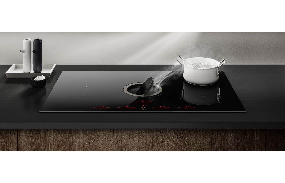 Elica NikolaTesla Switch 85cm Venting Induction Hob (Ducting) - Black