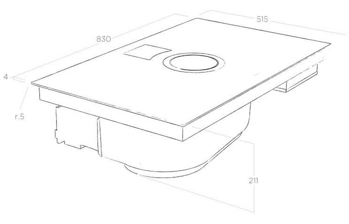 Elica NikolaTesla Switch 85cm Venting Induction Hob (Recirculating) - White