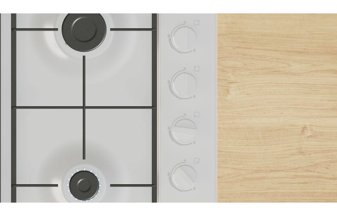 Bosch Series 2 PBP6B2K60 60cm Gas Hob - White