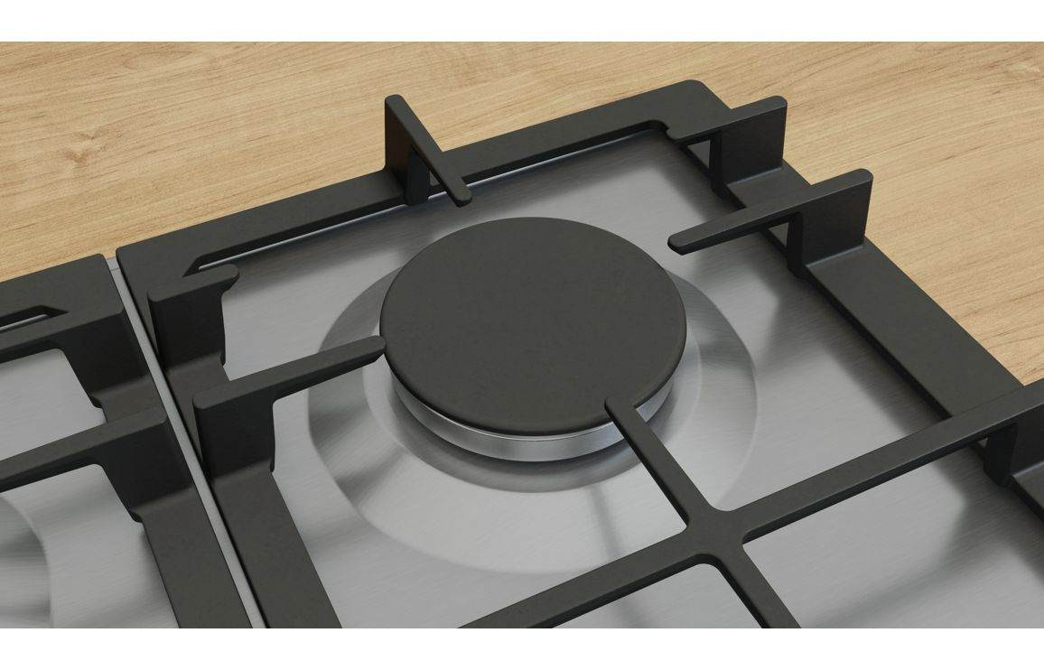 Bosch Series 6 PCS7A5I90 75cm Gas Hob - Brushed Steel