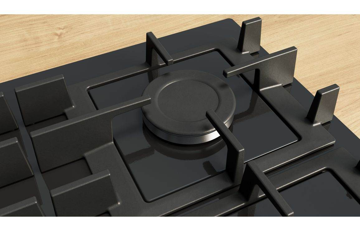 Bosch Series 4 PNP6B6K40 60cm Gas on Glass Hob - Black
