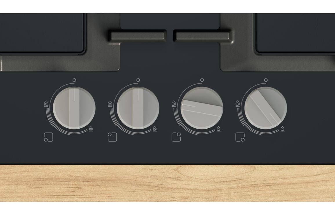 Bosch Series 4 PNP6B6K40 60cm Gas on Glass Hob - Black