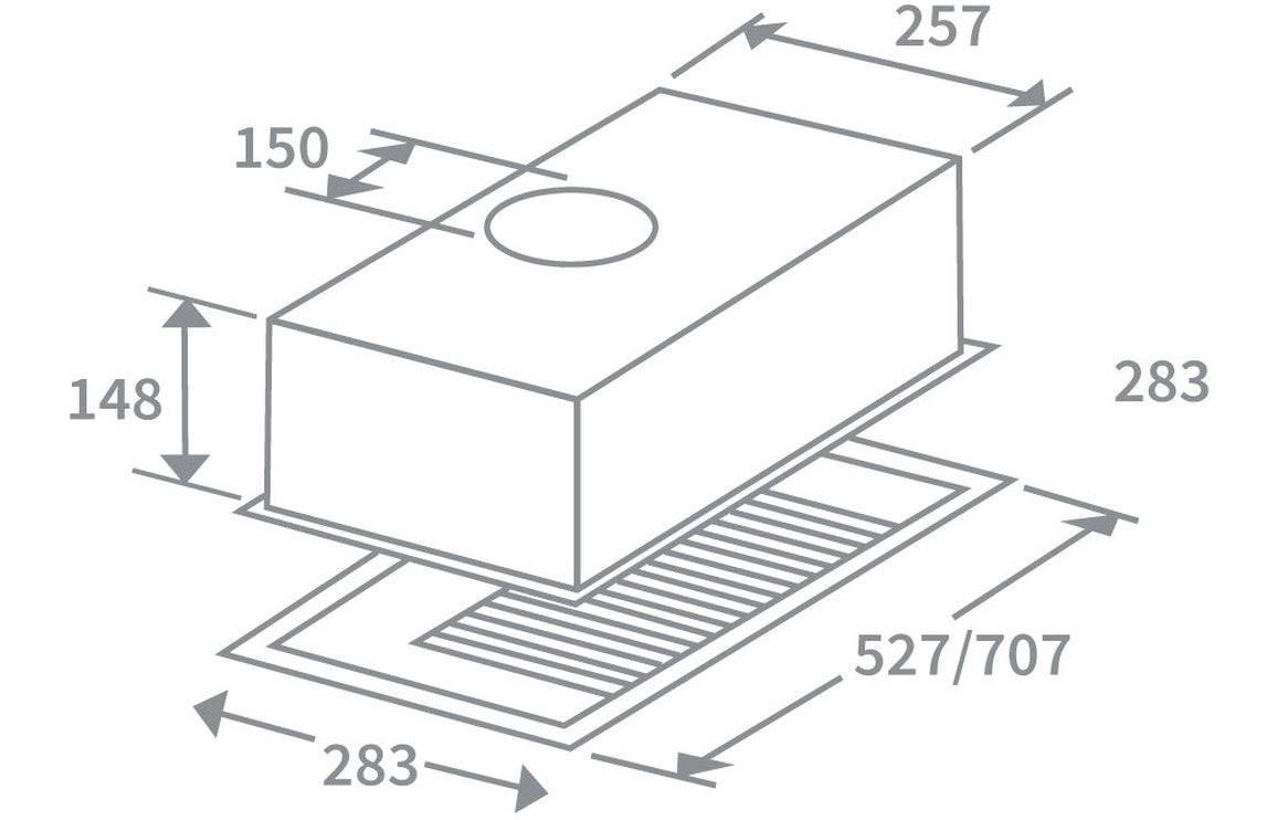 Prima PRCH701 70cm Canopy Hood - Grey