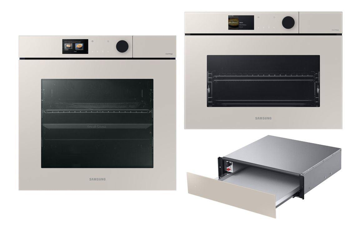 Samsung Oven, Compact & Warming Drawer Pack 3 - Satin Beige (NV7B7997AAA/U4, NQ5B7993AAA/U4 & NL20B5100WA/EU)