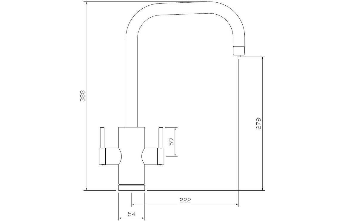 Abode Project 4 IN 1 Monobloc Tap & Proboil.4E Tank - Chrome, Brushed Brass, Brushed Nickel, Matt Black
