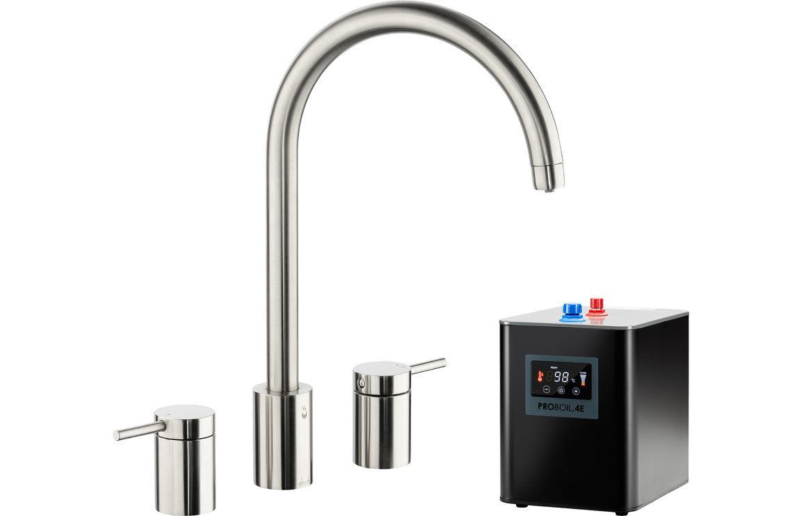 Abode Profile 4 IN 1 3 Part Tap & Proboil.4E Tank - Chrome, Antique Brass, Brushed Nickel