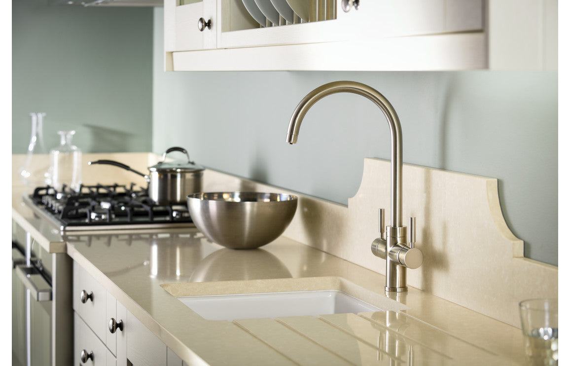Abode Prostream 3 IN 1 Swan Spout Monobloc Tap - Chrome, Brushed Nickel, Graphite, Matt Black, Urban Copper