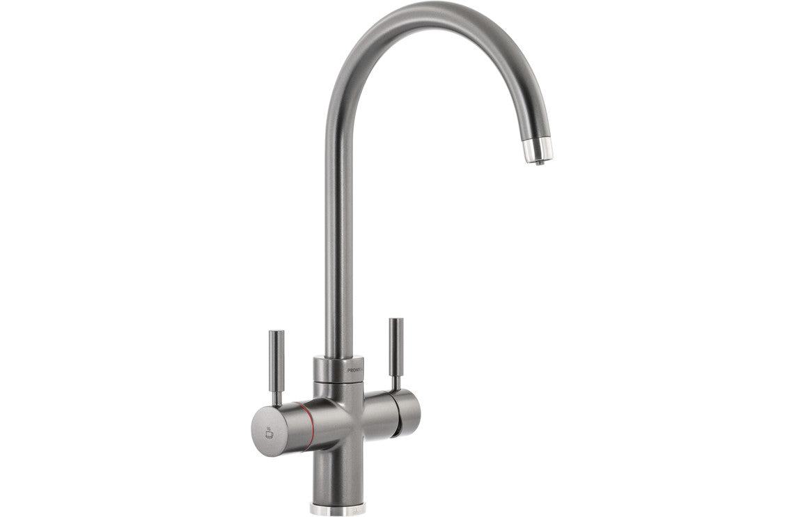 Abode Prostream 3 IN 1 Swan Spout Monobloc Tap - Chrome, Brushed Nickel, Graphite, Matt Black, Urban Copper