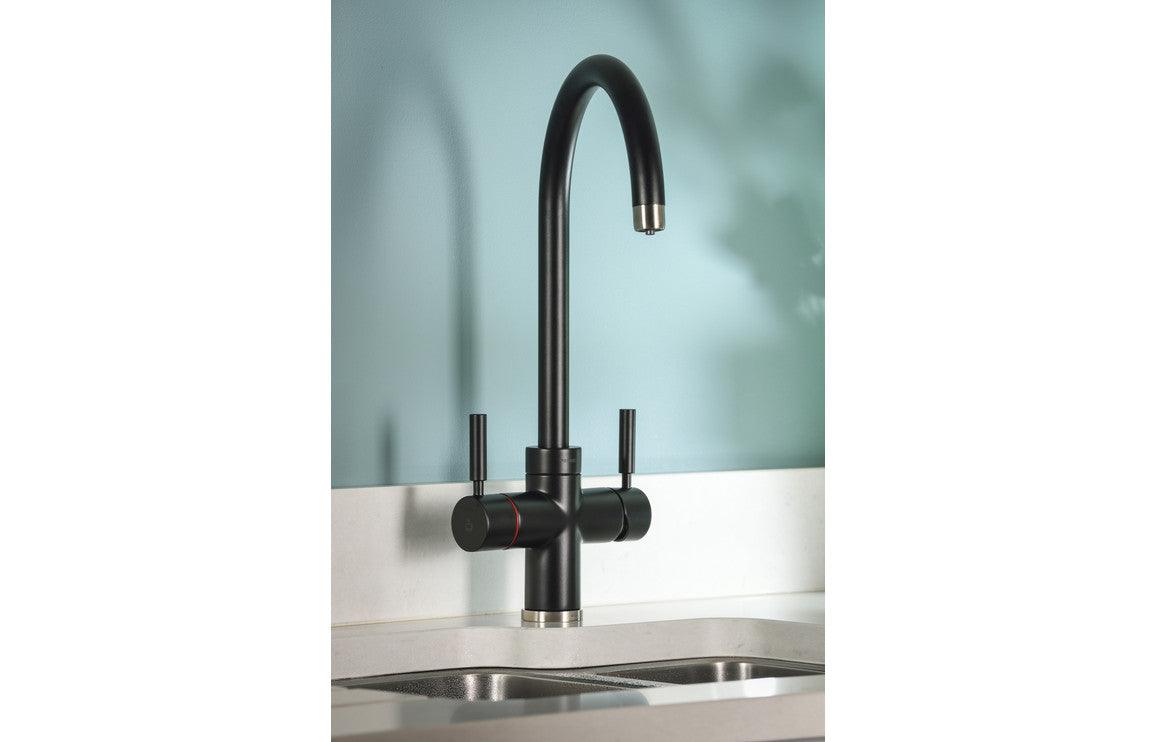 Abode Prostream 3 IN 1 Swan Spout Monobloc Tap - Chrome, Brushed Nickel, Graphite, Matt Black, Urban Copper