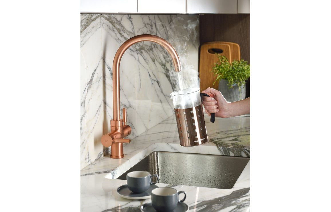 Abode Prostream 3 IN 1 Swan Spout Monobloc Tap - Chrome, Brushed Nickel, Graphite, Matt Black, Urban Copper