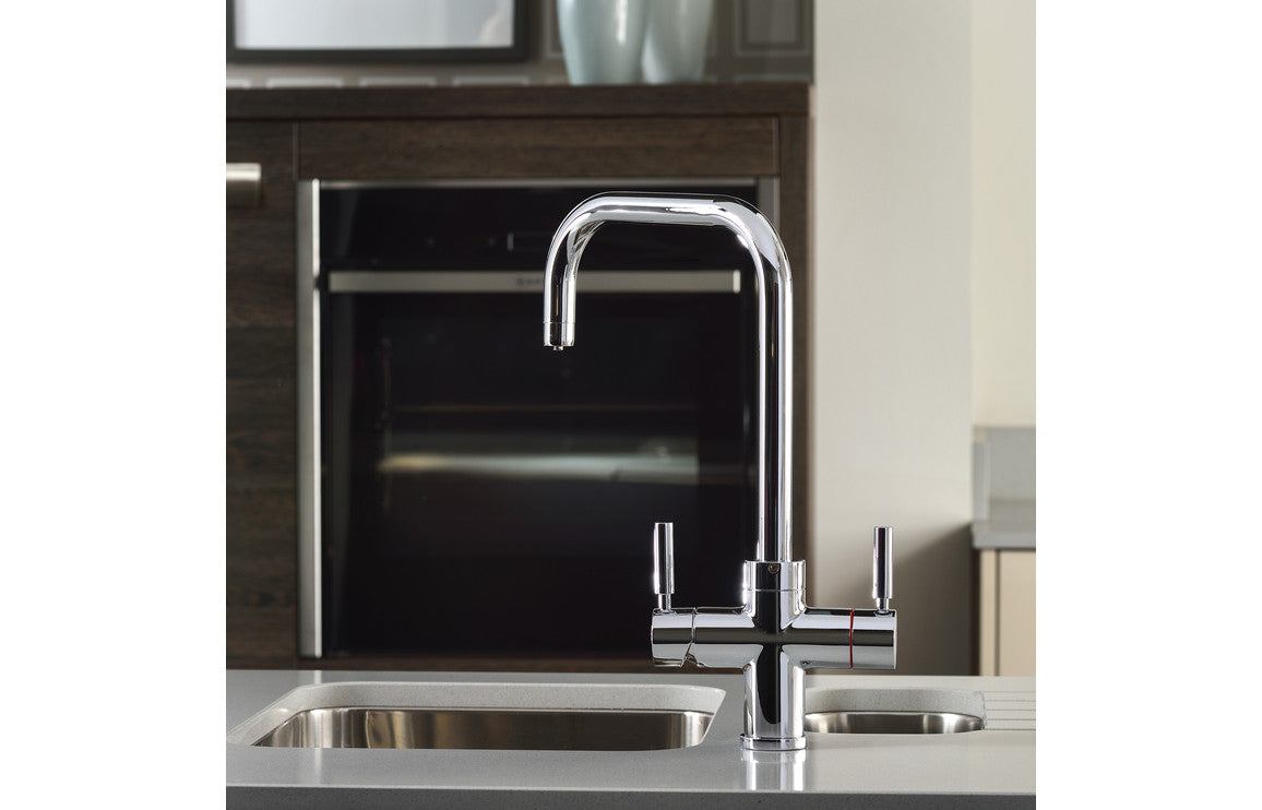 Abode Prostyle 3 IN 1 Quad Spout Monobloc Tap - Chrome, Brushed Nickel, Graphite, Matt Black, Urban Copper